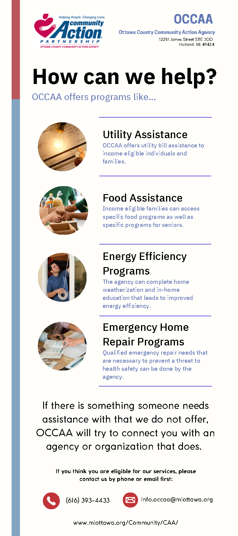 OCCAA Programs Infographic